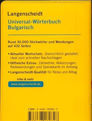Seller image for Langenscheidt, Universal-Wrterbuch Bulgarisch. bulgarisch-deutsch, deutsch-bulgarisch. for sale by Augusta-Antiquariat GbR