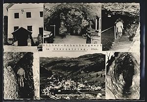 Bild des Verkufers fr Ansichtskarte Oberzeiring, Silber-Schaubergwerk mit Arbeitern, Innenansichten zum Verkauf von Bartko-Reher