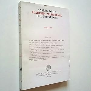 Imagen del vendedor de Anales de la Academia Matritense del Notariado. Tomo XXVII a la venta por MAUTALOS LIBRERA