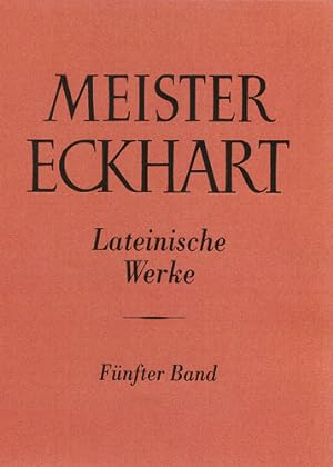 Seller image for Meister Eckhart. Lateinische Werke Band 5 for sale by moluna