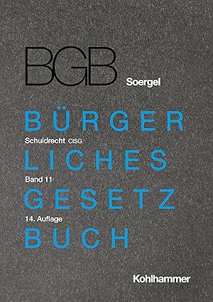 Seller image for Soergel - Brgerliches Gesetzbuch mit Einfhrungsgesetz und Nebengesetzen (BGB). Band 11, Schuldrecht 9: CISG for sale by moluna