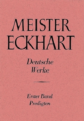 Bild des Verkufers fr Meister Eckhart. Deutsche Werke Band 1: Predigten zum Verkauf von moluna
