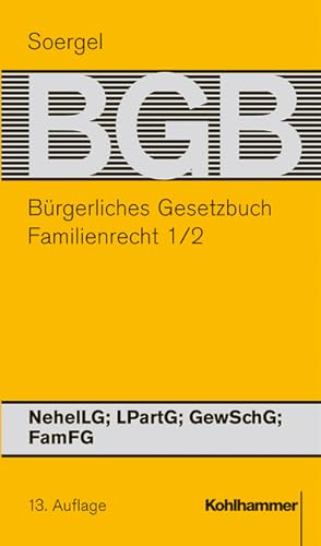 Imagen del vendedor de Familienrecht I/2: NeheILG LPartG GewSchG FamFG a la venta por moluna