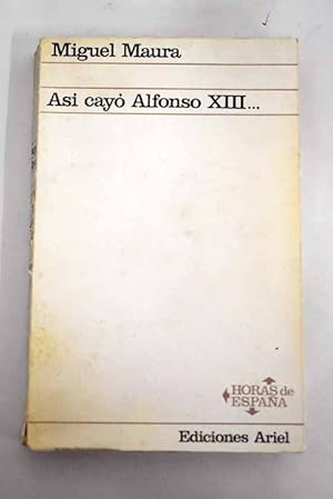 Imagen del vendedor de As cay Alfonso XIII a la venta por Alcan Libros