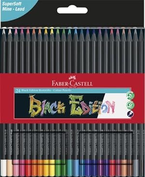 Bild des Verkufers fr Faber-Castell Buntstifte Black Edition 24er Kartonetui zum Verkauf von AHA-BUCH GmbH
