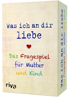 Seller image for Was ich an dir liebe - Das Fragespiel fr Mutter und Kind (Spiel) : Liebevolle Fragen fr unterhaltsame Momente. Das perfekte Geschenk fr Muttertag, Weihnachten und Geburtstag for sale by AHA-BUCH GmbH