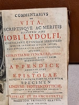 Commentarius de vita, scriptisqve ac meritis illustris viri Iobi Ludolfi, . adjectae sunt epistol...