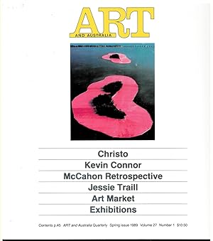 Imagen del vendedor de Art and Australia. Arts Quarterly Volume 27 Number 1 Spring Issue 1989 a la venta por Literary Cat Books