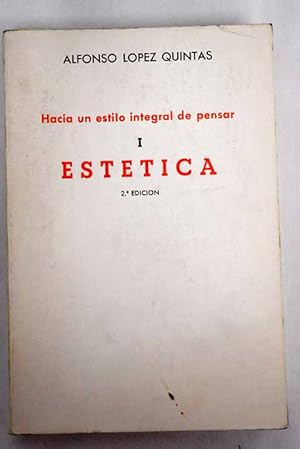 Immagine del venditore per Esttica, I venduto da Alcan Libros