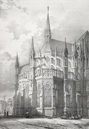 Reims, Ansicht , Reims. - Kathedrale. - "Abside De La CathÃ drale De Reims".