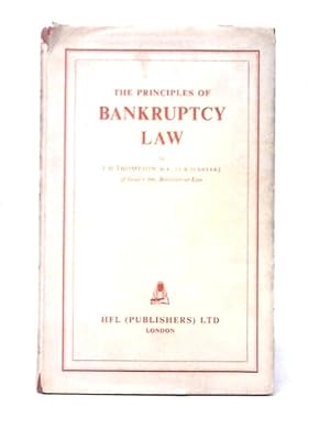 Bild des Verkufers fr The Principles of Bankruptcy Law zum Verkauf von World of Rare Books