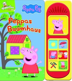 Bild des Verkufers fr Peppa Pig - Peppas Baumhaus - Pappbilderbuch mit 7 lustigen Geruschen fr Kinder ab 3 Jahren: Tnendes Buch zum Verkauf von Rheinberg-Buch Andreas Meier eK