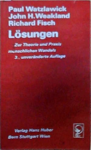 Lösungen.: Zur Theorie und Praxis menschlichen Wandels. (Wissenschaftliches Taschenbuch) Zur Theo...