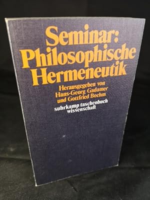 Bild des Verkufers fr Philosophische Hermeneutik. Suhrkamp-Taschenbuch Wissenschaft 144 zum Verkauf von ANTIQUARIAT Franke BRUDDENBOOKS