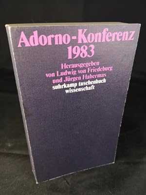 Immagine del venditore per Adorno-Konferenz 1983. Suhrkamp-Taschenbuch Wissenschaft 460 venduto da ANTIQUARIAT Franke BRUDDENBOOKS