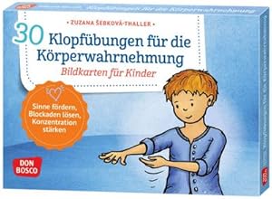 Imagen del vendedor de 30 Klopfbungen fr die Krperwahrnehmung. : Bildkarten fr Kinder. Kindgerechte Klopftechniken aus dem Qigong. Fr Kita, Schule & Zuhause a la venta por AHA-BUCH GmbH