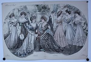 Image du vendeur pour Album de Bal. A double-page coloured fashion plate ( 24 1/2 x 16 3/4 inches) mis en vente par Bristow & Garland