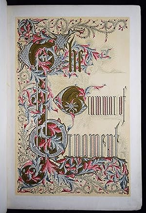 Seller image for The Grammar of Ornament. Illustrated by examples from various styles of ornament. One hundred and twelve plates, (drawn on stone by F. Bedford, and printed in colourd by Day and Son). for sale by Antiquariat Haufe & Lutz