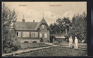 Ansichtskarte Graudenz, Forsthaus Rudnick mit Garten