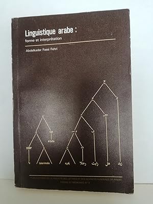 Image du vendeur pour Linguistique arabe: forme et interprtation. mis en vente par Albert bouquiniste