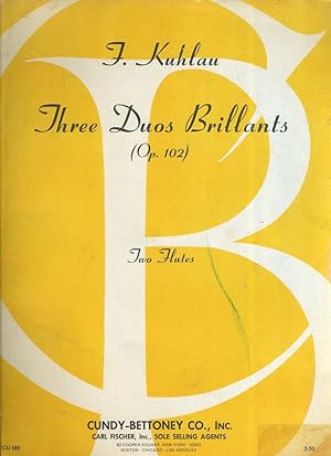Image du vendeur pour THREE DUOS BRILLANTS (Op.102) for TWO FLUTES mis en vente par Daniel Liebert, Bookseller