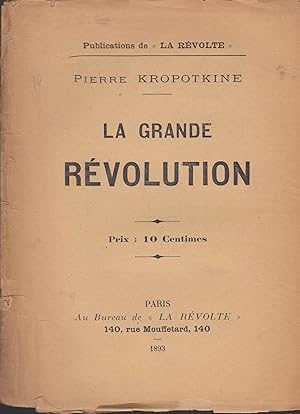 Image du vendeur pour La grande rvolution mis en vente par PRISCA