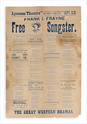 Frank I. Frayne Free Songster. The Great Western Dramas