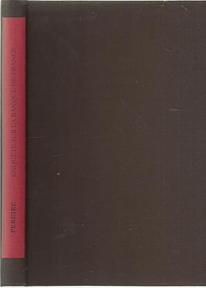 Seller image for Enqute sur la Banque de France. Dpositions de M.M. mile & Isaac Pereire, devant le Conseil suprieur du commerce, de l'agriculture et de l'industrie. (Extraits des procs-verbaux stnographies des sances du 7 novembre t du 26 dcembre 1865) for sale by PRISCA