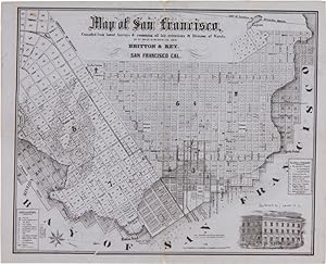 MAP OF SAN FRANCISCO, COMPILED FROM LATEST SURVEYS & CONTAINING ALL LATE EXTENSIONS & DIVISION OF...