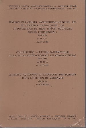 Imagen del vendedor de Contribution  l'tude systmatique de la faune ichthyologique du Congo central a la venta por PRISCA