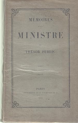 Bild des Verkufers fr Mmoires d'un ministre du Trsor public (1780-1815). Tome III zum Verkauf von PRISCA