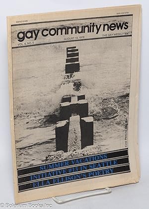 GCN: Gay Community News; the gay weekly; vol. 6, #5, Aug. 19, 1978: Summer Vacations