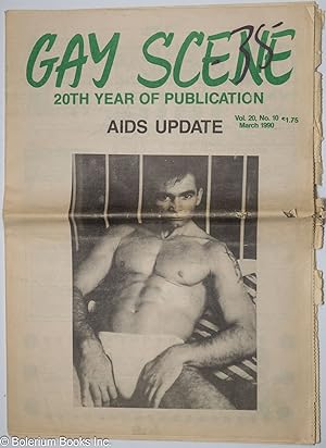 Seller image for Gay Scene: vol 20, #10, March 1990: AIDS Update for sale by Bolerium Books Inc.