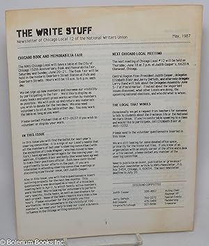 The write stuff; newsletter of the Chicago Local 12 of the National Writers Union (May 1987)