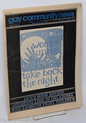 Bild des Verkufers fr GCN: Gay Community News; the gay weekly; vol. 6, #6, Aug. 26, 1978: Women Unite: Take Back the Night zum Verkauf von Bolerium Books Inc.