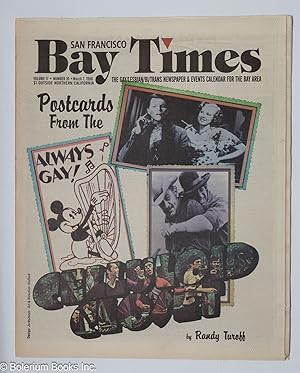 Bild des Verkufers fr San Francisco Bay Times: the gay/lesbian/bisexual newspaper & calendar of events for the Bay Area; [aka Coming Up!] vol. 17, #10, March, 7, 1996; Postcards from the Celluloid Closet zum Verkauf von Bolerium Books Inc.