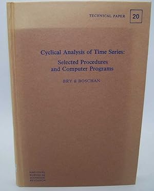 Image du vendeur pour Cyclical Analysis of Time Series: Selected Procedures and Computer Programs (Technical Paper 20) mis en vente par Easy Chair Books