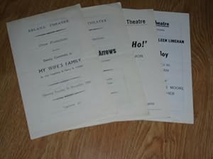 4 Programmes for Productions at the Eblana Theatre Busarus Dublin 1960's/70's