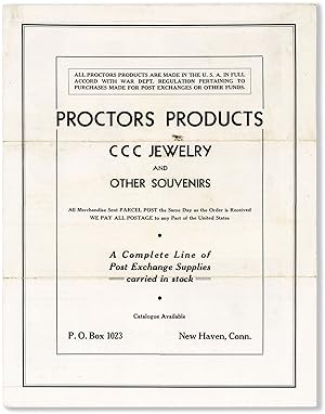 Proctors Products: CCC Jewelry and Other Souvenirs. A Complete Line of Post Exchange Supplies Car...