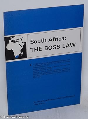 Seller image for South Africa: the boss law for sale by Bolerium Books Inc.