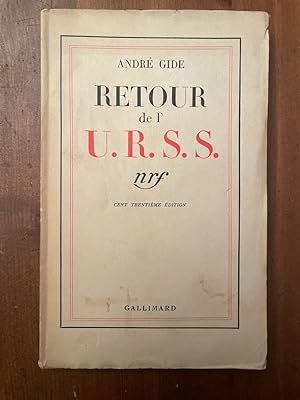 Seller image for Retour de l'U.R.S.S. for sale by Librairie des Possibles