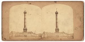 Stereo-Fotografie unbekannter Fotograf, Ansicht Paris, Blick nach der Julisäule