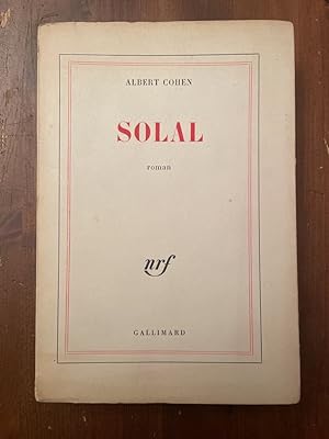 Imagen del vendedor de Solal a la venta por Librairie des Possibles