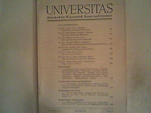 Seller image for UNIVERSITAS, Zeitschrift fr Wissenschaft, Kunst und Literatur, 11. Jahrgang, August 1956, Heft 8 for sale by ANTIQUARIAT FRDEBUCH Inh.Michael Simon