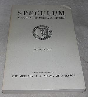 Image du vendeur pour Speculum A Journal of Medieval Studies October 1977 mis en vente par Pheonix Books and Collectibles