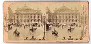 Stereo-Fotografie J. F. Jarvis, Washington, Ansicht Paris, vue de la Grand Opera House