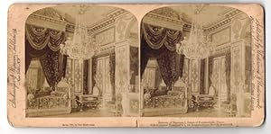 Stereo-Fotografie Strohmeyer, Wyman, New York, Ansicht Fontainebleau, Schlafzimmer Napoleons I. i...