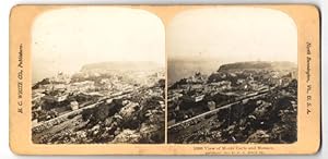 Stereo-Fotografie H. C. White, North Bennington, Ansicht Monte Carlo, Panorama auf die Stadt