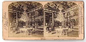 Stereo-Fotografie J. F. Jarvis, Washington, Ansicht Fontainebleau, Empfangszimmer von Catharina v...