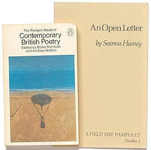 Bild des Verkufers fr An Open Letter [and] The Penguin Book of Contemporary British Poetry [two Volumes in Clamshell Case] zum Verkauf von Between the Covers-Rare Books, Inc. ABAA